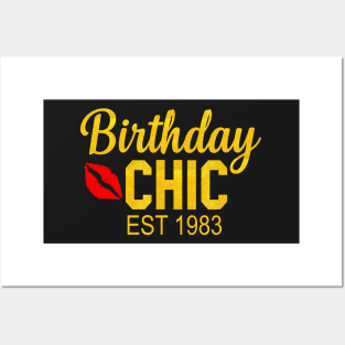 Birthday chic Est 1983 Posters and Art